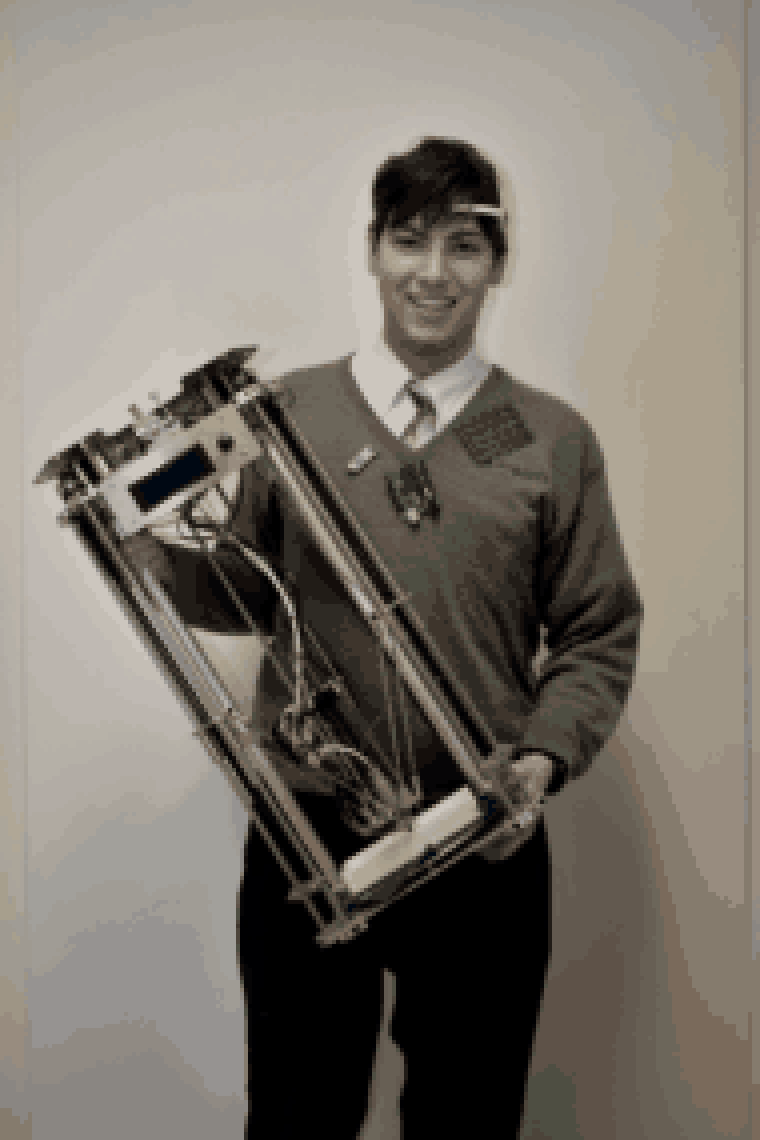 Me with a 3D printer I built